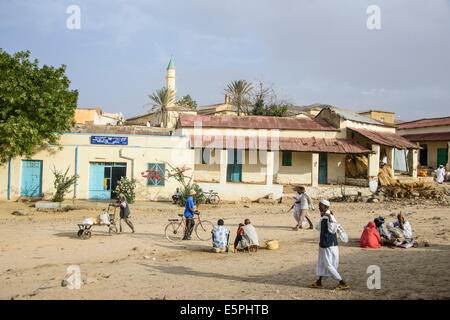 Street scene in the town of Keren, Eritrea, Africa Stock Photo