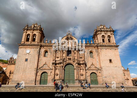 The Cathedral in Plaza de Armas, Cuzco, UNESCO World Heritage Site, Peru, South America Stock Photo