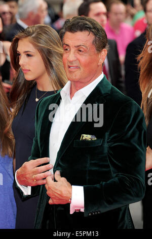 London, UK. 4th Aug, 2014. Sylvester Stallone attend the World Premiere of The Expendables 3 at the Odeon Leicester Square London on 4 Auguster 2014 Credit:  Peter Phillips/Alamy Live News Stock Photo
