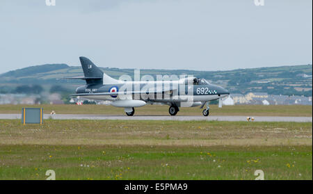 Hunter Aircraft in 764 Naval Air Squadron Colours at RNAS Culdrose Air Day Stock Photo