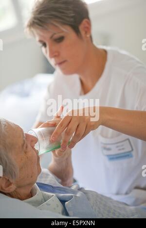Residential home for dependent elderly person, Limoges, France. Stock Photo