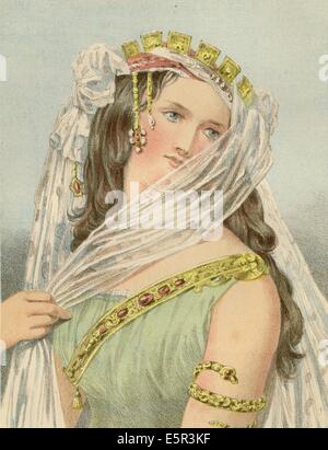 19th century colour portrait of Cleopatra Stock Photo
