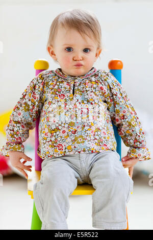 13-month-old baby girl. Stock Photo