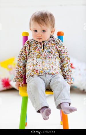 13-month-old baby girl. Stock Photo