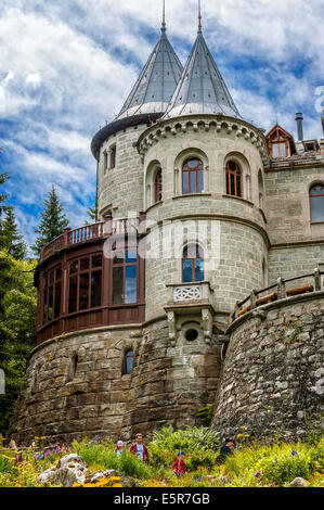 Italy Valle d'Aosta Gressoney St Jean Castel Savoia Stock Photo