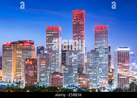 Beijing, China skyline at the central business district. Stock Photo