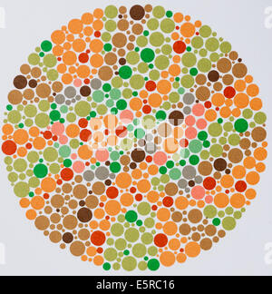 Ishihara color vision test plates used for color blindness screening ...