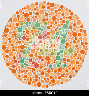 Ishihara color vision test plates used for color blindness screening ...