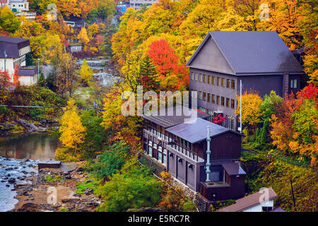 Jozankei, Hokkaido, Japan in the fall season. Stock Photo