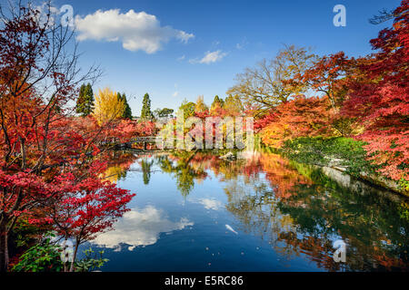 Kyoto, Japan fall foliage at Eikando Shrine Garden. Stock Photo