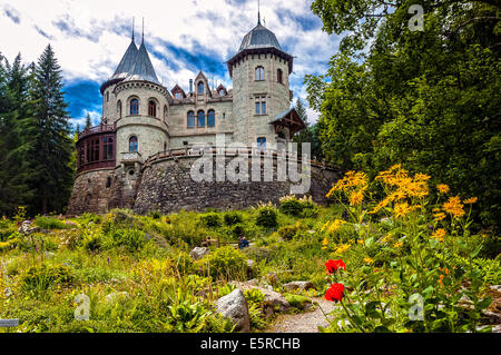 Italy Valle d'Aosta Gressoney St Jean Castel Savoia Stock Photo