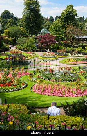 The Dingle gardens in The Quarry, Shrewsbury, Shropshire, England, UK. Stock Photo