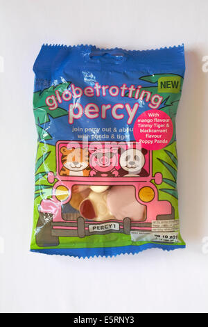 Bag of Marks & Spencer new globetrotting percy sweets isolated on white background Stock Photo