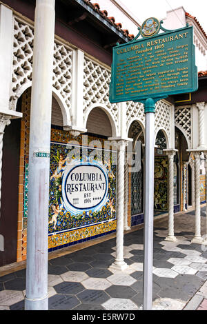 Spanish influenced architecture in Ybor City Tampa Florida Stock Photo