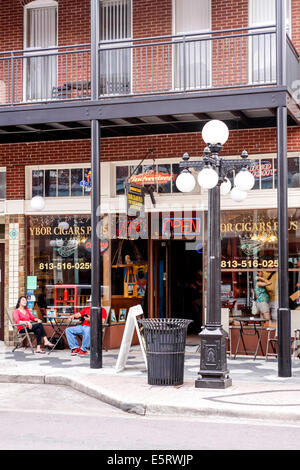 Cigar shop and factory in Ybor City Tampa Florida Stock Photo