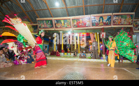 Southeast Asia, Myanmar (Burma), Hsipaw trekking area, local festival Stock Photo