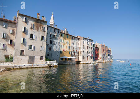 Waterfront of the historic town of Rovinj in Istria, Croatia. Stock Photo