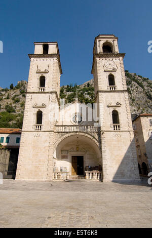 Cathedral of Saint Tryphon in Kotor, Montenegro. Stock Photo