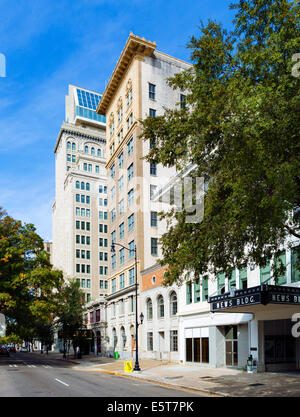 The News Building, Marion Building and Lamar Building on Broad Street in downtown Augusta, Georgia, USA Stock Photo
