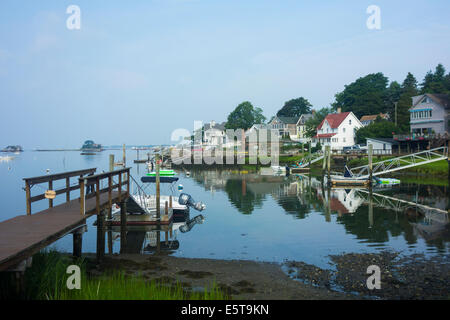 Stony Creek harbor in CT Branford Stock Photo