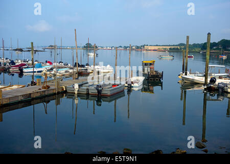 Stony Creek harbor in CT Branford Stock Photo