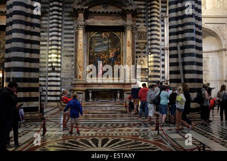 Interior of Siena's Duomo, Italy Stock Photo