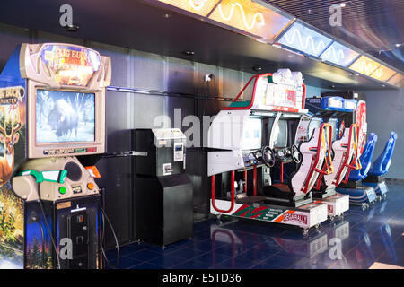 Arcade games machines on board a ferry Stock Photo - Alamy