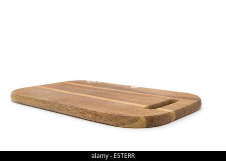Wooden chopping board isolated on white background Stock Photo