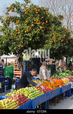 Fruit stalls in Selçuk market Turkey Stock Photo