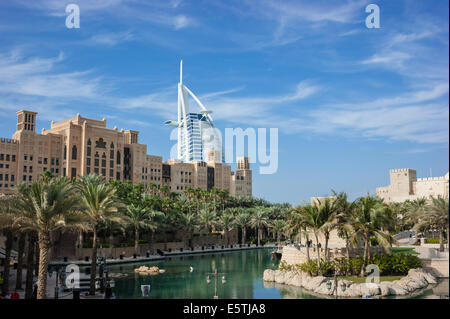 DUBAI, UAE - NOVEMBER 15: A general view of the world's first seven stars luxury hotel Burj Al Arab 'Tower of the Arabs', also k Stock Photo