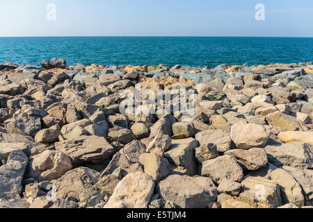 Large granite rocks on the coast Stock Photo