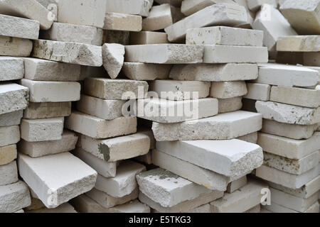 white bricks stack Stock Photo