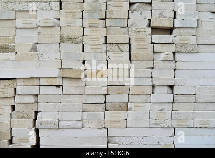 white bricks stack Stock Photo