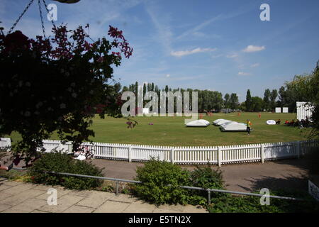 31 July 2014. Colchester Cricket Club in Essex Stock Photo