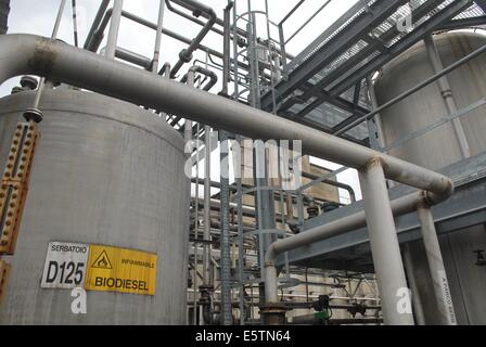 Italy, refinery for the production of biodiesel ecological fuel Stock Photo