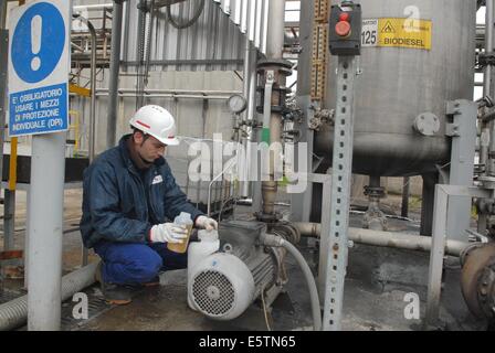 Italy, refinery for the production of biodiesel ecological fuel Stock Photo