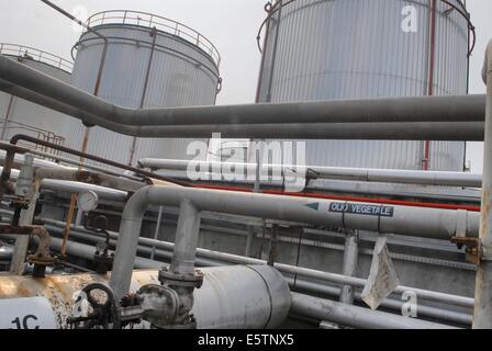 Italy, refinery for the production of biodiesel ecological fuel Stock Photo