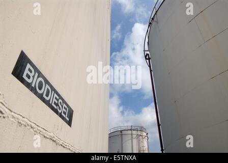 Italy, refinery for the production of biodiesel ecological fuel Stock Photo