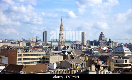 Skyline of the city of Brussels, Belgium Stock Photo