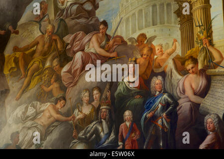 The Painted Hall in King William Court, Greenwich, London, England, United Kingdom, Europe Stock Photo