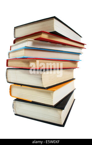 Stack of books isolated over white background Stock Photo