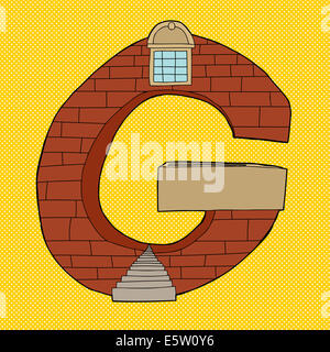 Capital letter 'G' made from architectural details Stock Photo