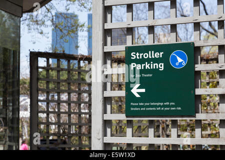 Central Park Zoo Sign, NYC, USA Stock Photo