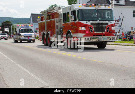 Lincoln - Woodstock 4th of July parade in Lincoln, New Hampshire USA Stock Photo