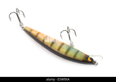 Fishing lure of colorful on white background. Stock Photo