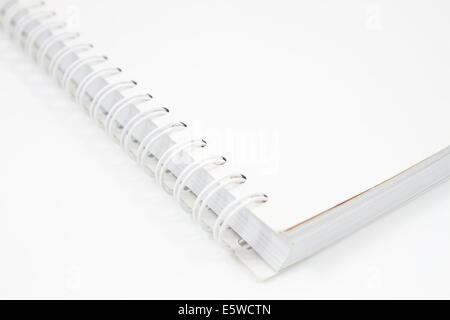 Blank Realistic Spiral Notebook Isolated On White Background Stock