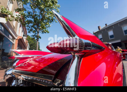 Tail lights and fins of a 1959 Cadillac Eldorado antique car, USA