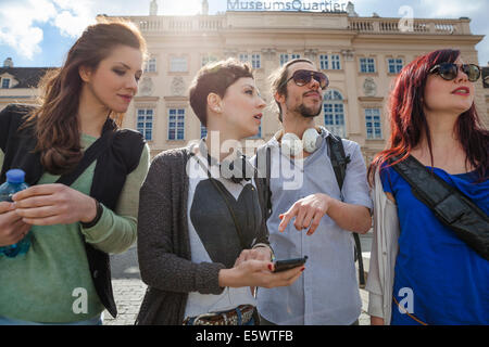Group of young adults, sightseeing Stock Photo