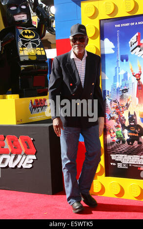 The Lego Movie Premiere held at The Regency Village Theatre in Los Angeles CA. 1-2-2014 Featuring: Morgan Freeman Where: Los Angeles California United States When: 01 Feb 2014 Stock Photo