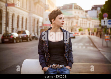 Portrait of young adult woman Stock Photo
